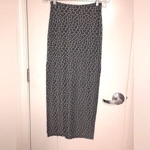 FINA FINA - Maxi Silver Leopard Skirt